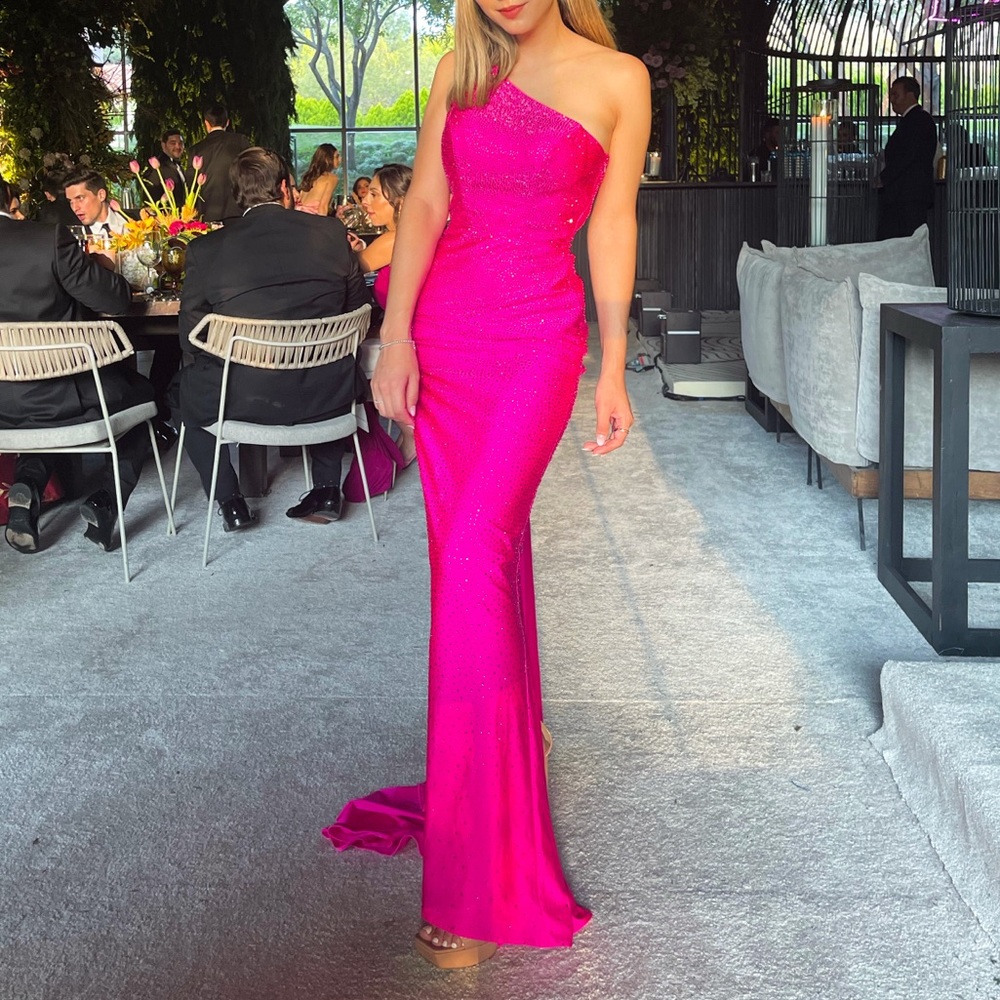 Sherri Hill, hot pink, dress size 2, wore once.